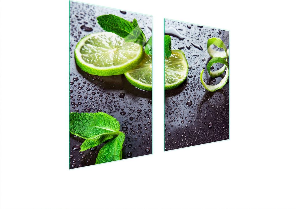 Glasschutzplatte Für Küche 65X52 Limette