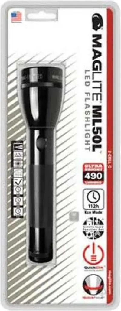Lampe Torche LED Maglite ML50L 2C Noire pour un Éclairage Longue Portée