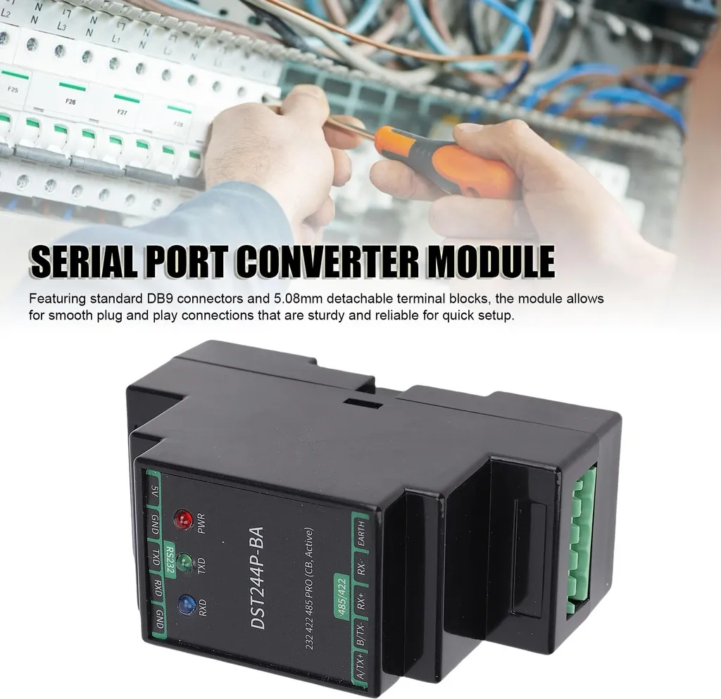 Module de Conversion de Port Série Isolé pour Rail avec Boîtier PRO