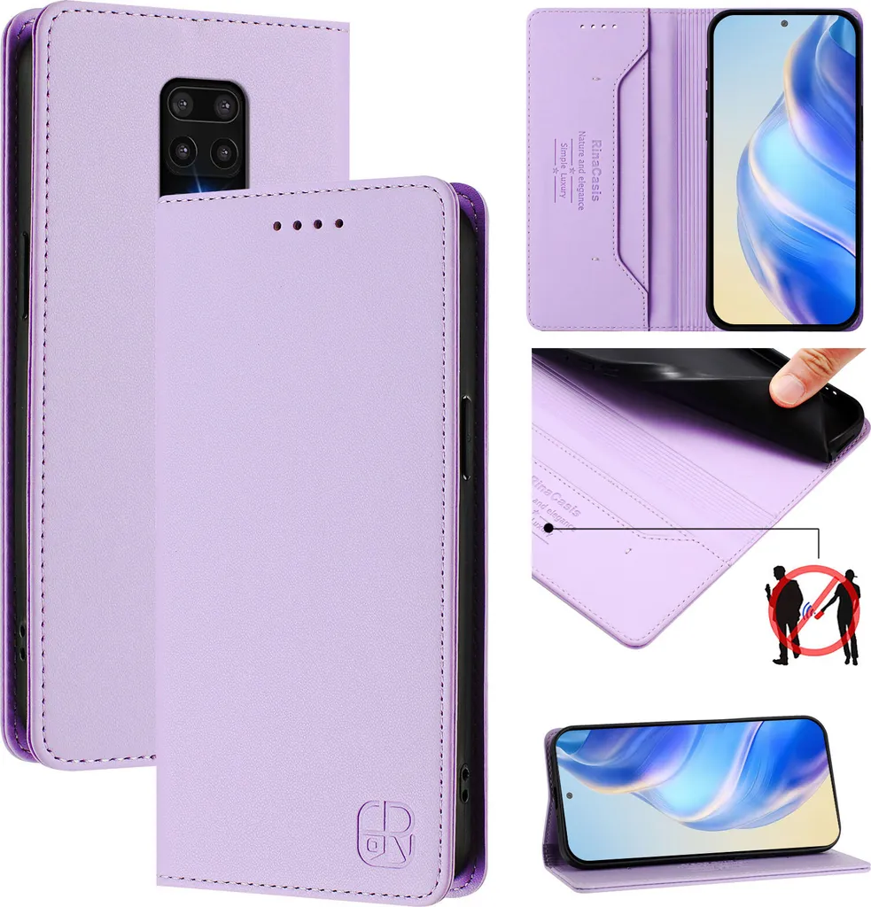 Custodia Vintage Viola per Xiaomi Redmi Note 9 Pro - Pelle e Comfort