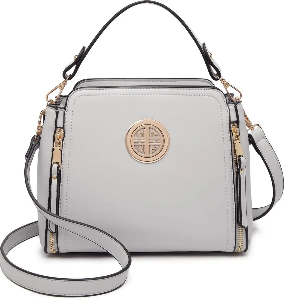 Miss Lulu Sac à bandoulière Gris en Cuir synthétique de Haute Qualité