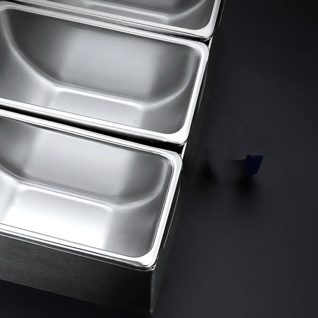 Boîte à ingrédients en acier inoxydable avec 5 compartiments amovibles - 9