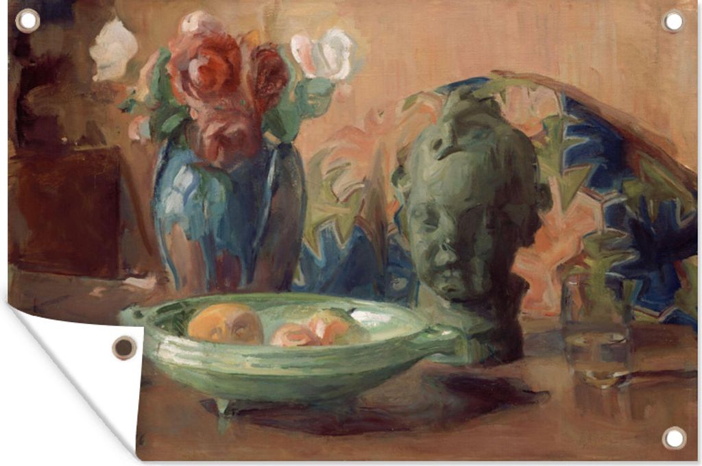 MuchoWow 120x80 cm Outdoor-Poster Gartendeko Sichtschutz Garten Poster für den Garten Stilleben - Gemälde von Harriet Backer