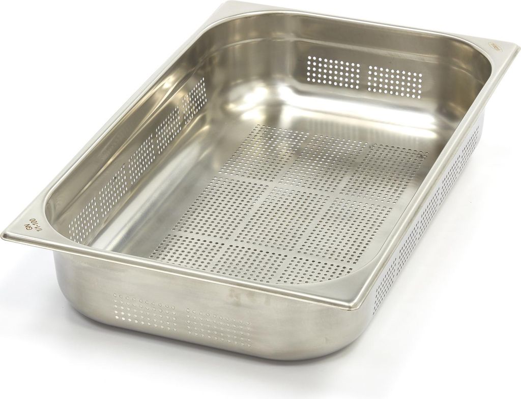 Maxima - Gastro Gastronormbehälter - 1/1 GN - 10 cm Tief - Edelstahl - Perforiert