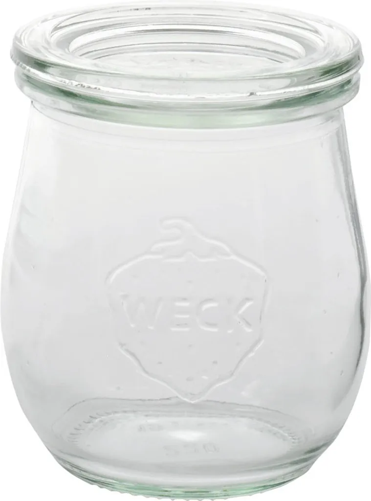WECK 762 Mini vaso a tulipano con coperchio Ø 60 mm, 220 ml, altezza 8,5 cm, trasparente