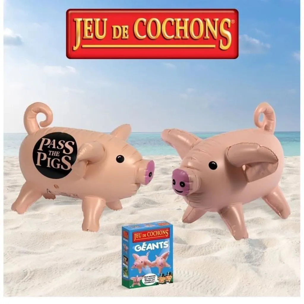 Winning Moves Jeu de Cochons Géants : Le célèbre jeu de dés gonflable - 5