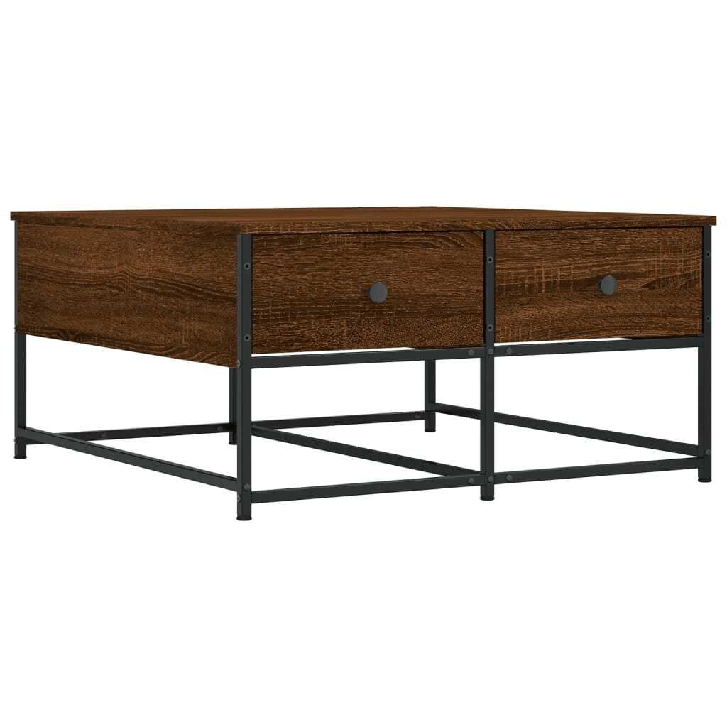 "Winteraktion" Couchtisch Braun Eichen-Optik 80x80x40 cm Holzwerkstoff - Couchtische CC20990