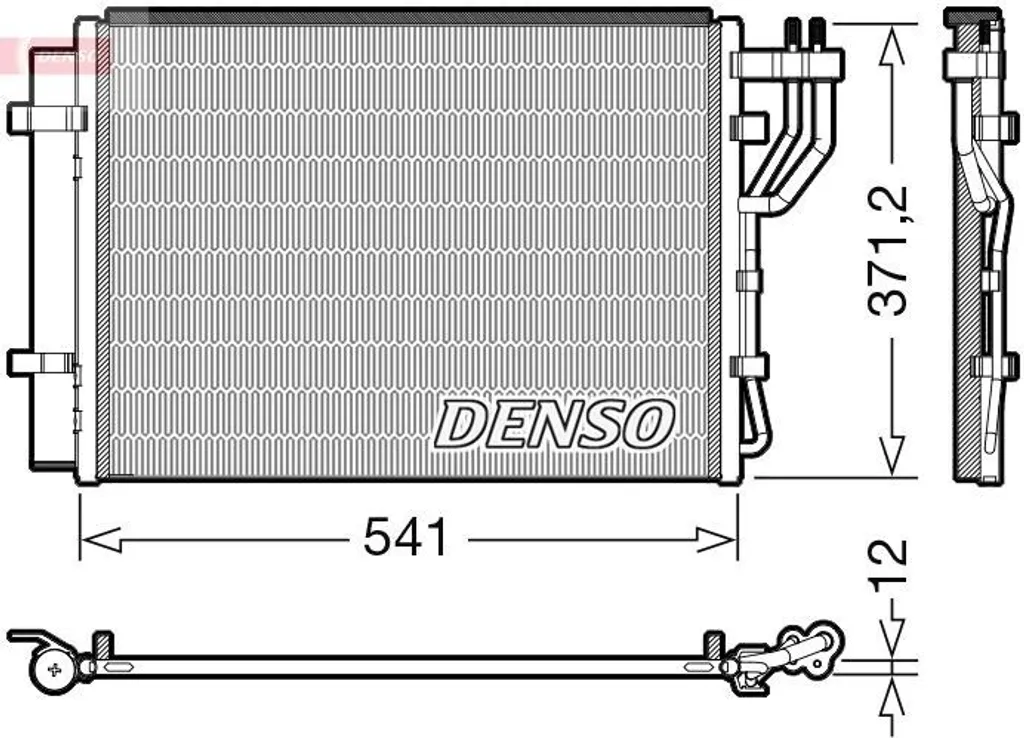 Radiateur de clim avec sécheur DENSO DCN43010 pour Hyundai iX20 et Kia Venga