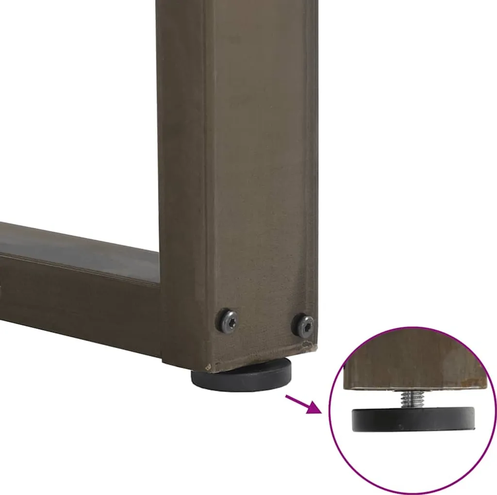 Set 2 Gambe Tavolo Acciaio Naturale SYFAX™ 50cm Fai-da-Te Design - 7