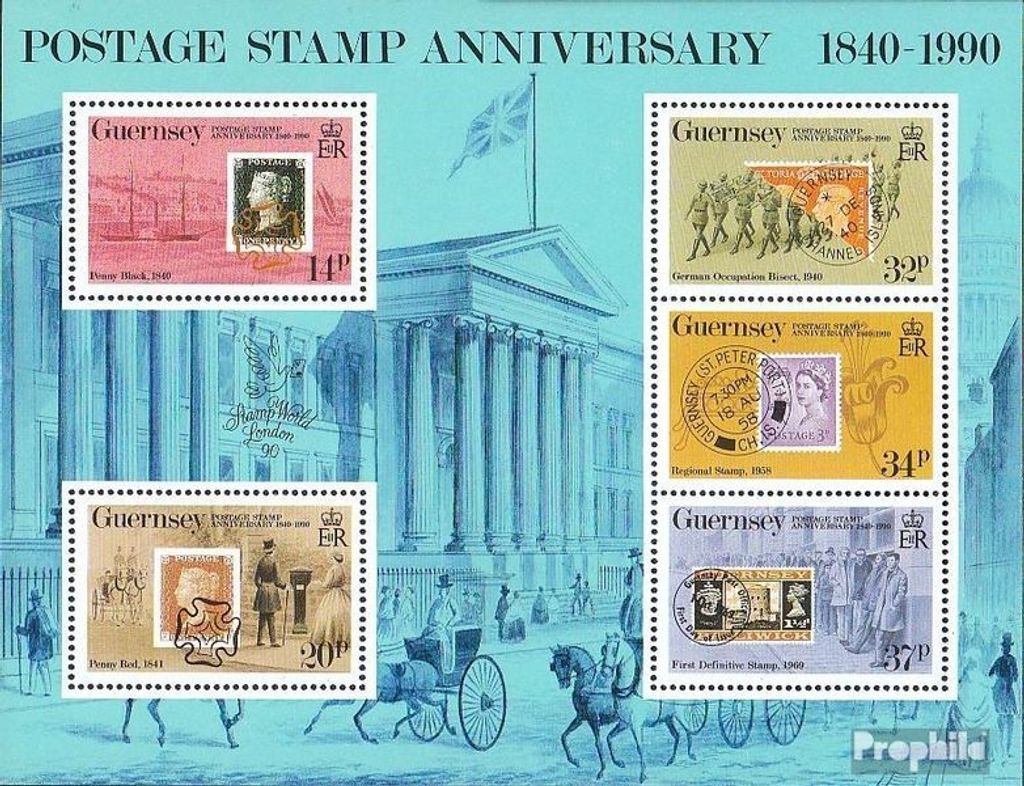 Briefmarken GB - Guernsey 1990 Mi Block6 (kompl.Ausg.) gestempelt Briefmarken