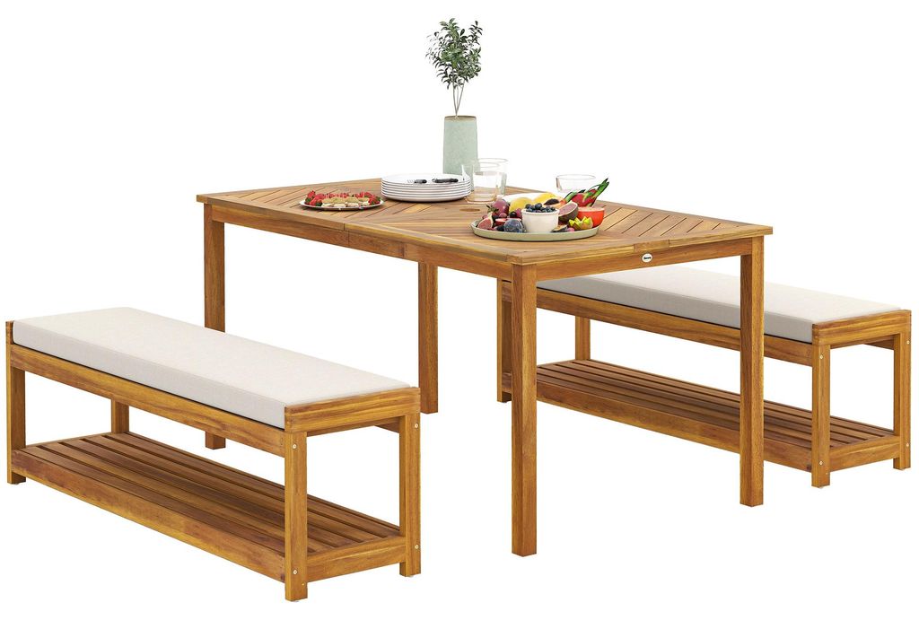 Outsunny 3 tlg. Gartenmöbel-Set, Sitzgarnitur inkl. 1 Produktbild 