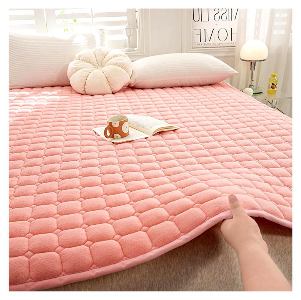 Japanische Doppel-Klappmatratze, weiche Isomatte, rutschfeste und atmungsaktive Futon-Bodenmatte für Camping, Zuhause und Schlafsaal, 150 x 200 cm
