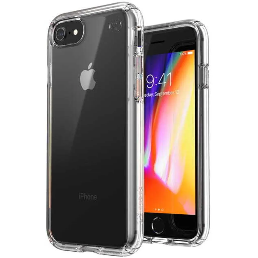 Coque transparente iPhone SE Speck idéale pour usage quotidien intensif