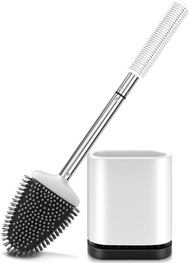 Brosse de toilettes blanche hygiénique pour un nettoyage efficace du WC