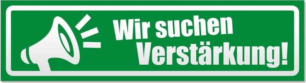Wir suchen Verstärkung invertiert Magnetschild Schild magnetisch
