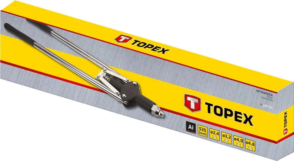 Riveteuse frontale robuste TOPEX multi-tailles pour aluminium pro