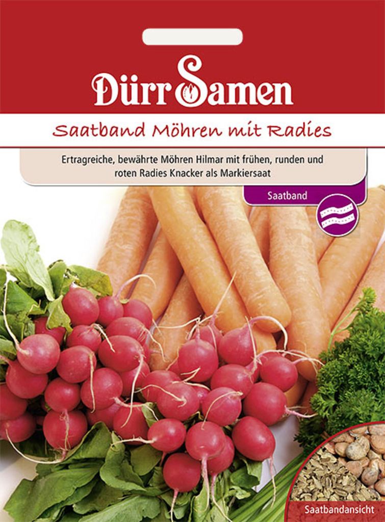 Dürr-Samen - Saatband Möhren mit Radies - Saatgut - 1202 Produktbild 