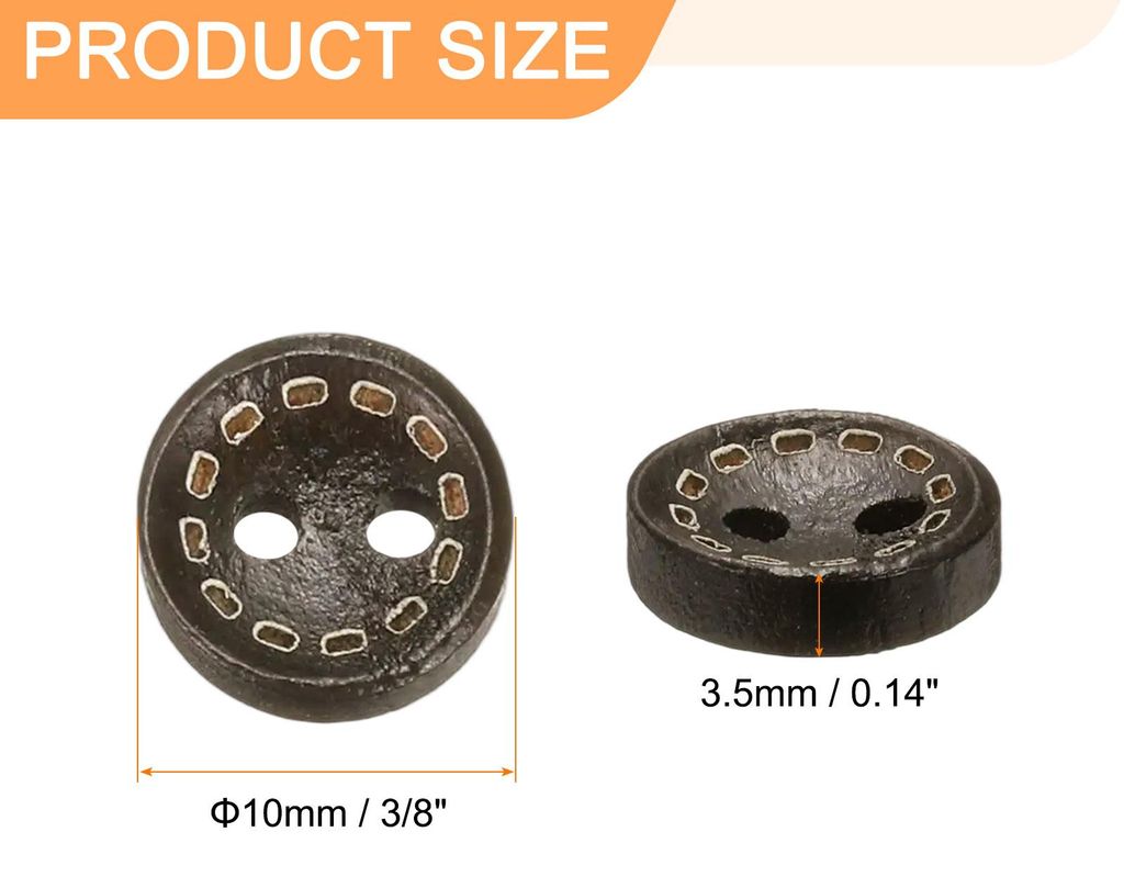 30 Stš¹ck Kn?pfe 10mm Holzkn?pfe 2 Loch Buttons, Bastelkn?pfe Rund N?hkn?pfe Schš¹sseltyp Gepunktete Linie Ersatzkn?pfe fš¹r Dekoration M?nte...