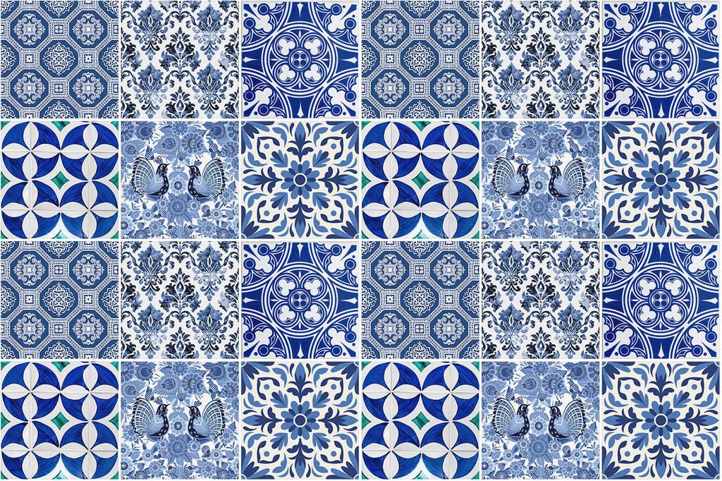 Fliesenaufkleber 15x15 cm – 24 Stück – Selbstklebend – Wasserfest – Pflegeleicht – Hitzebeständig – Für Küche & Bad – Florale und...
