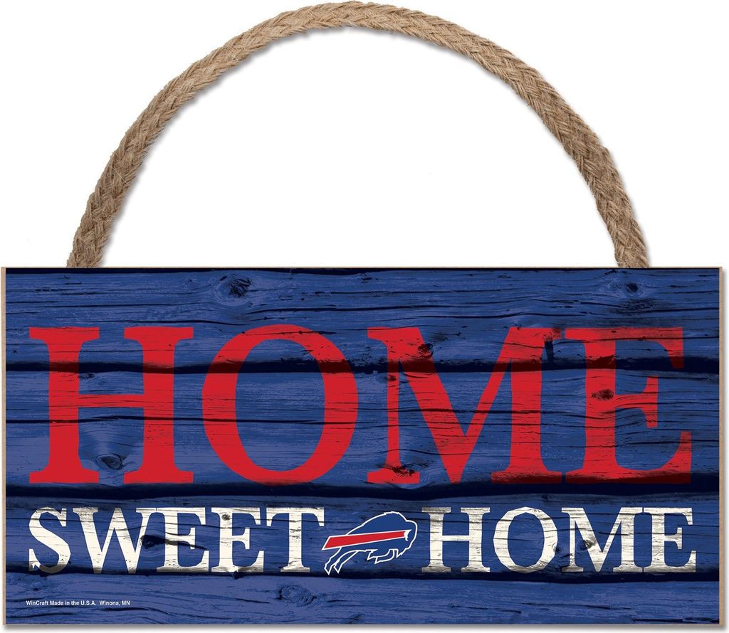 NFL Buffalo Bills Home Sweet Wood Sign Holzschild Tür- / Produktbild 