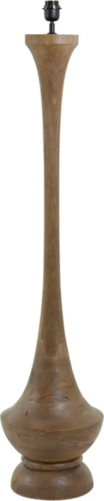 Lampadaire sur pied en bois marron design Nicolo pour salon chic E27