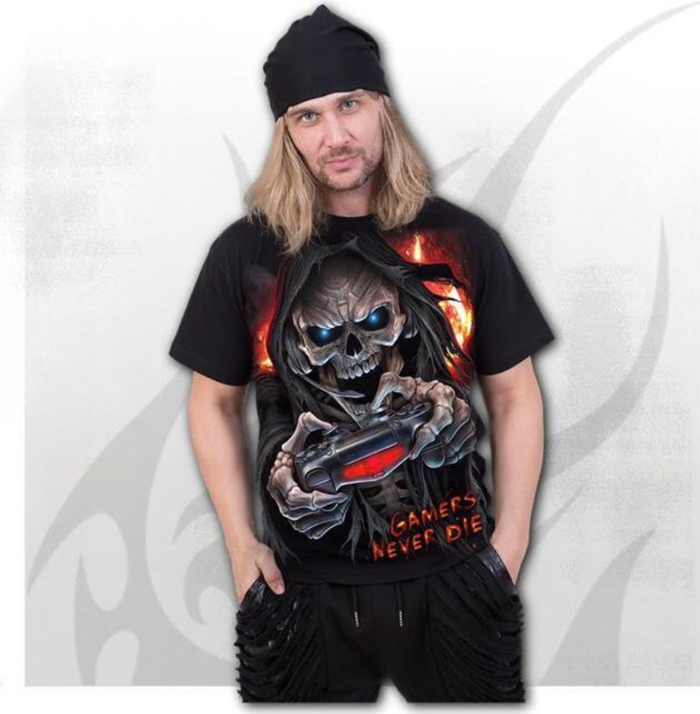 Spiral T-Shirt Herren Respawn schwarz M