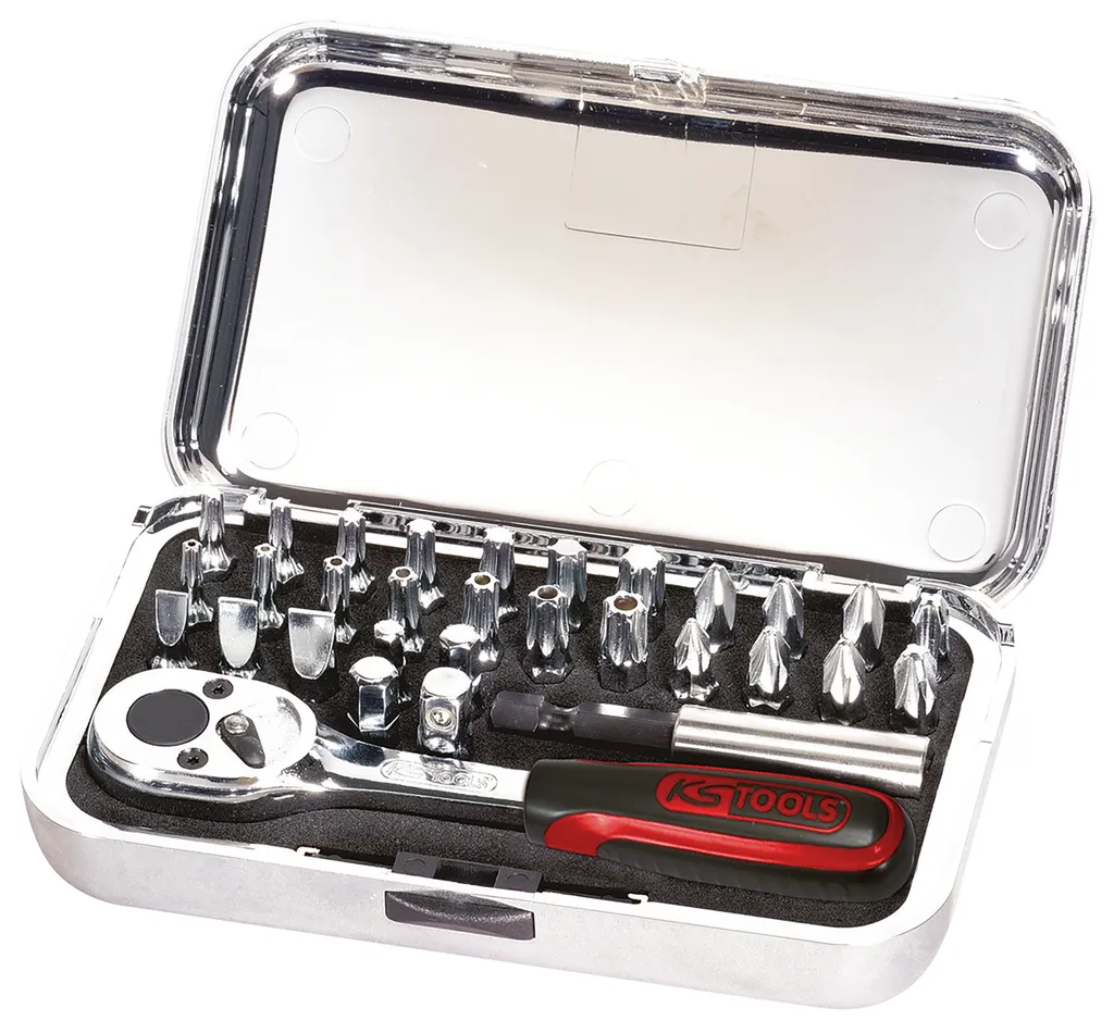 Jeu d'embouts 1/4 CHROME+ ultra résistant KS Tools 918.4500 31 pièces
