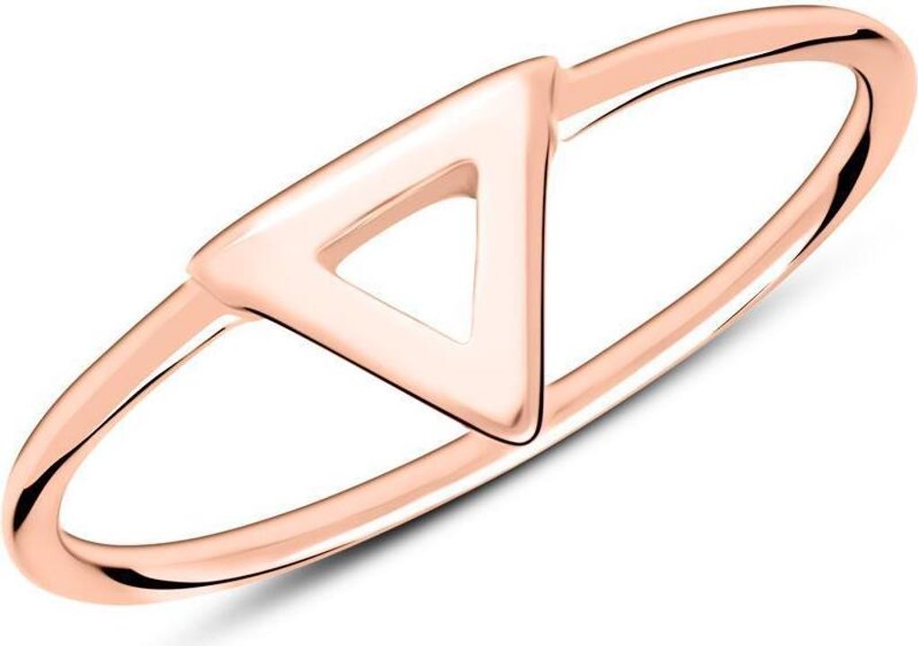 lanii Ring Dreieck aus rosévergoldetem 925er Silber