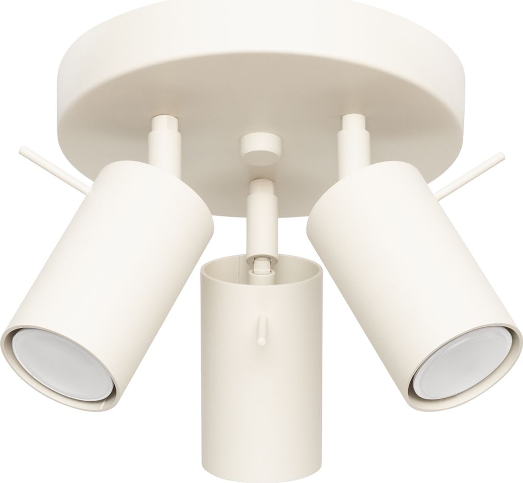 Plafond RING 3P beige 3xGU10 10W Stahl 18.5x19.5x19.5cm Sollux Lighting