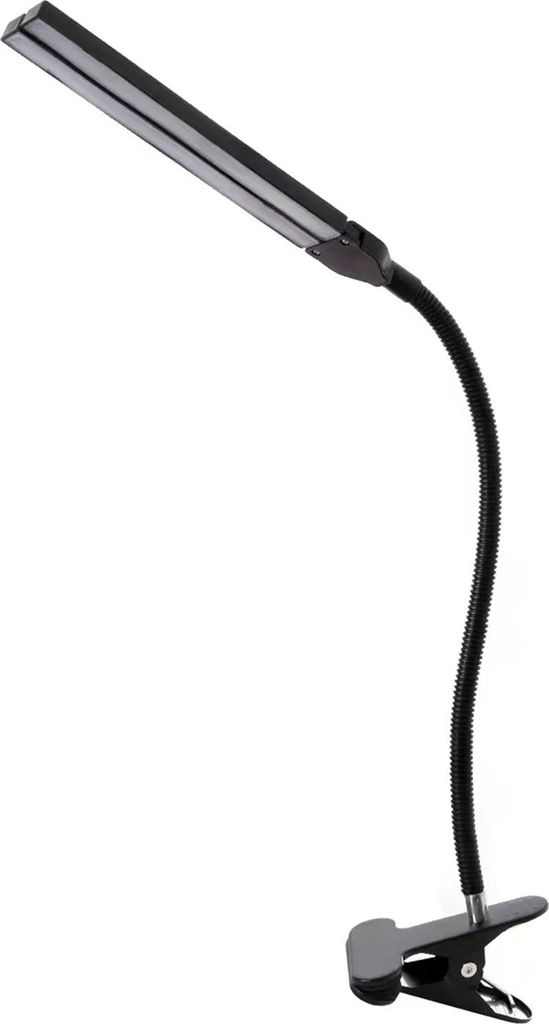 Clip On Desk Lamp Dual Head Eye Care Dimmable LED-Nachtlicht für Studenten Kinder Büro Lesen Nachttisch Schwarz