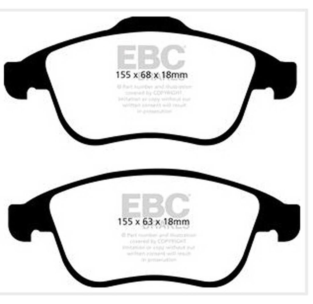 EBC Greenstuff Bremsbeläge vorne EBC114365 für Renault Grand Scenic 3 Laguna 3 Laguna Latitude Scenic 3