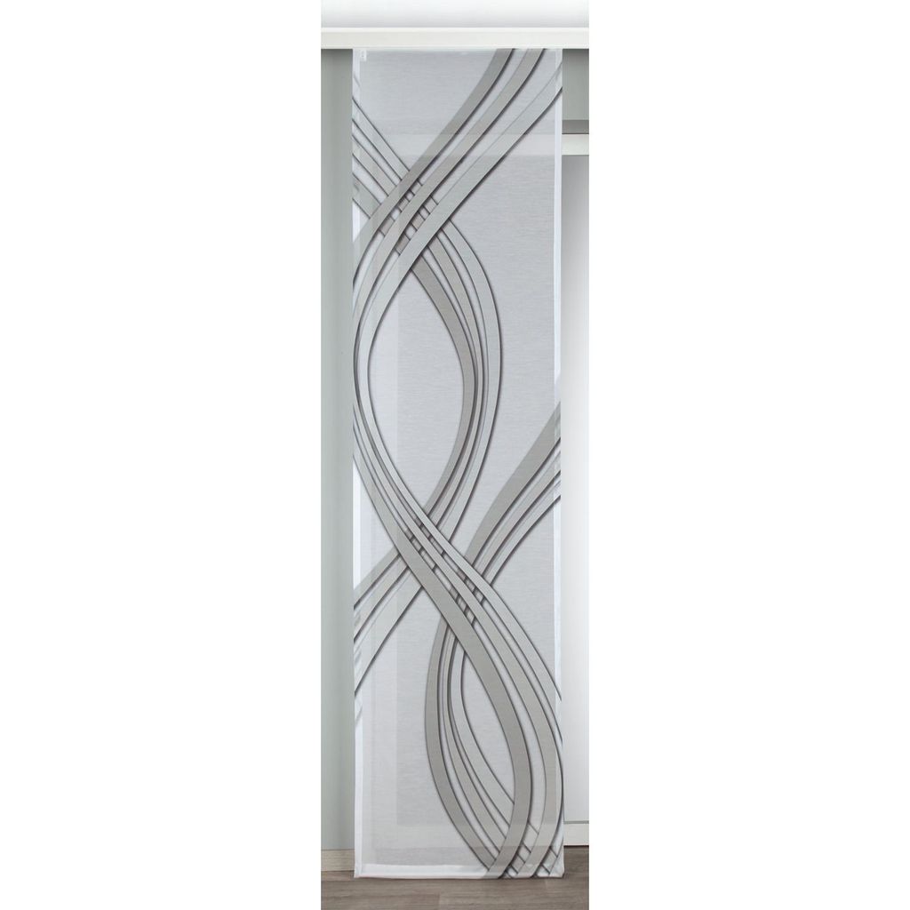 Flächenvorhang „Lola“: Grau / 245x60cm Farbe: Grau Größe Produktbild 