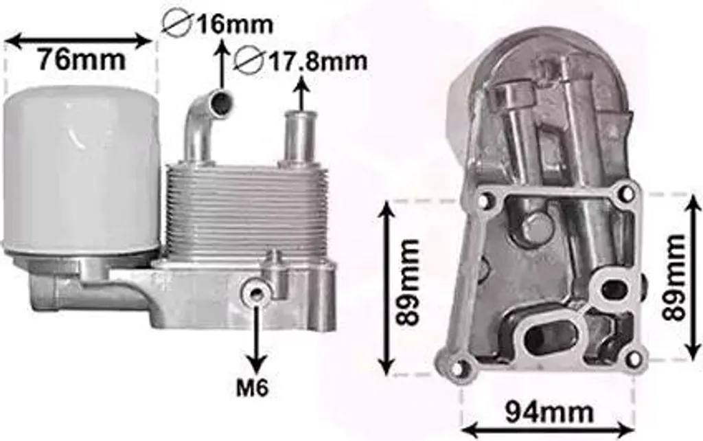 Refroidisseur d'huile haute performance VAN WEZEL pour FORD FOCUS 1.8