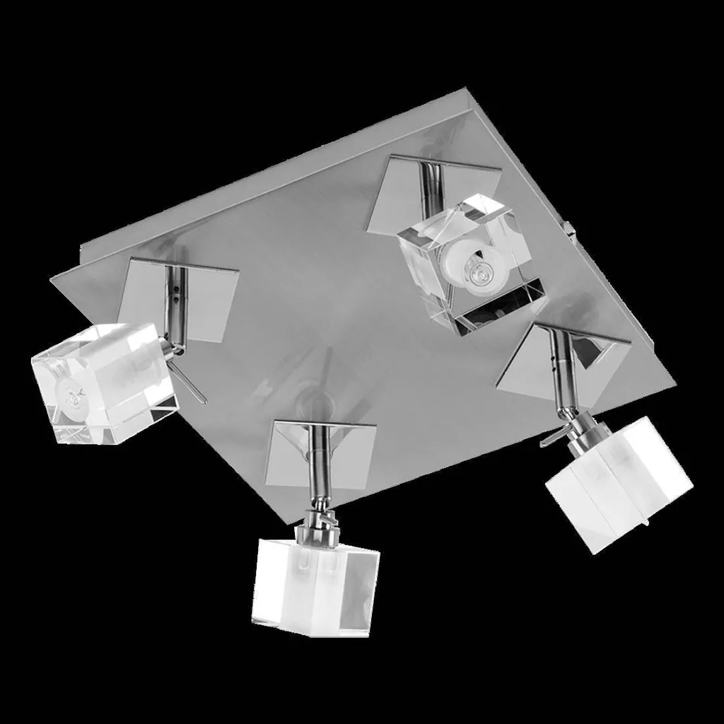 Plafonnier ICE 4xG9 28W Chrome et Verre - Luminaire Dimmable L240 H150