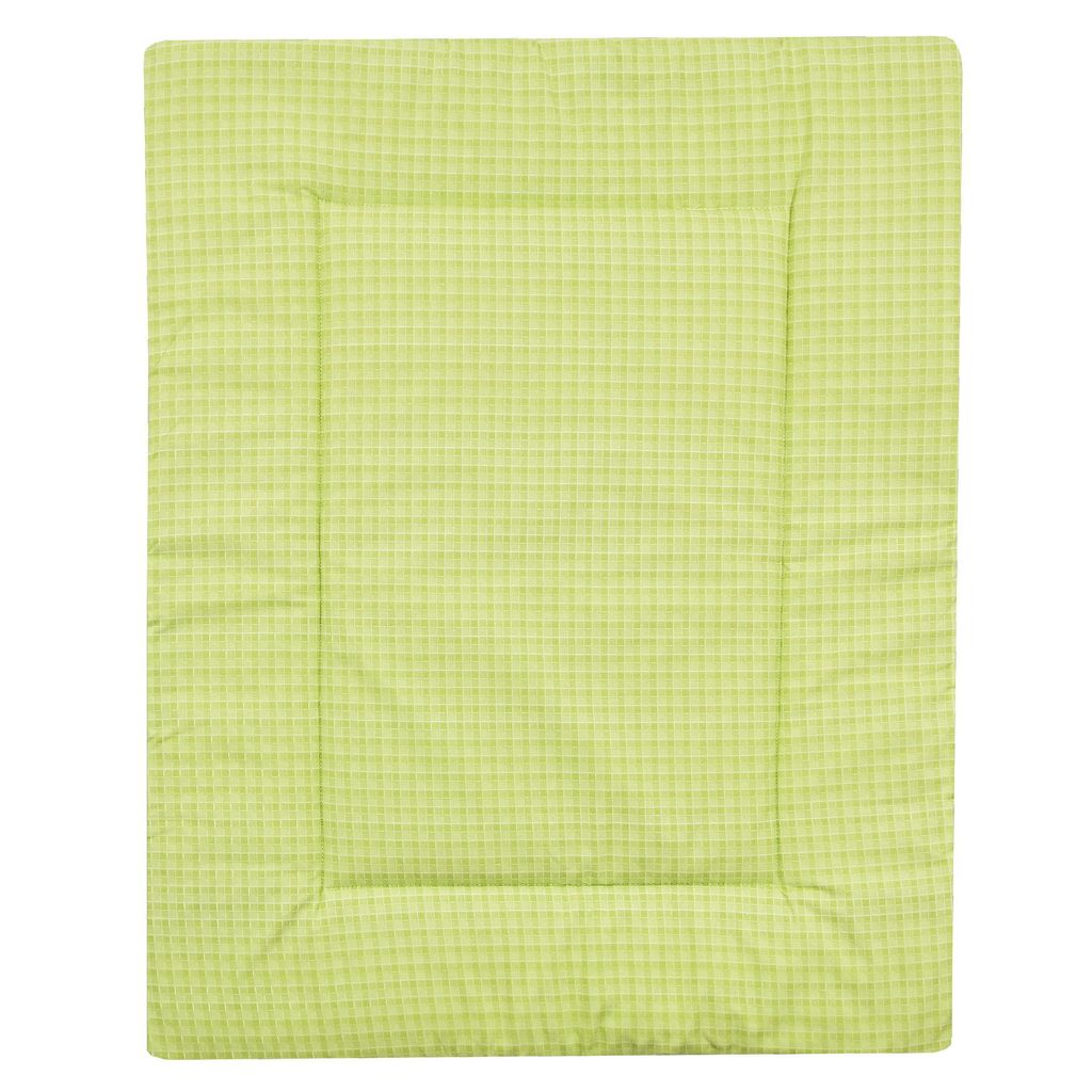 Baby Delux Wickeltischauflage 70x75 cm Wickelauflage Wickelunterlage Baumwolle wasserdicht Karro Grün