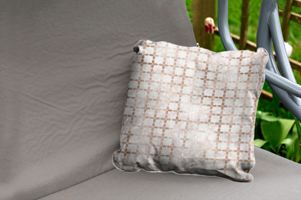 MuchoWow Outdoor Kissen - Muster - Roségold - Marmor - Luxus - 45x45 cm - Wetterfest - Lounge Kissen - Fotokissen - Dekoratives Kissen