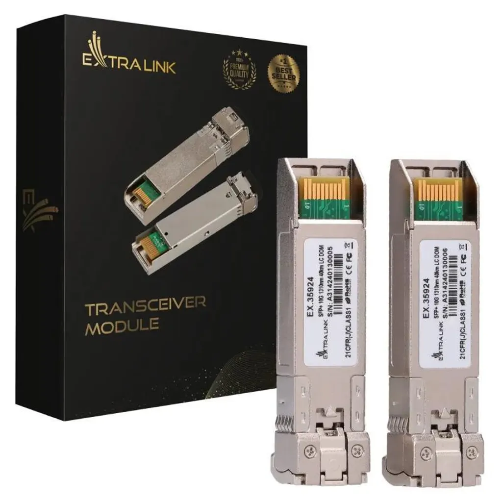 Liaison Fibre 10G 40km SFP+ Monomode LC/UPC Pack 2 Modules EX.35924