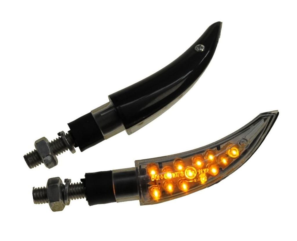 Motorrad LED Blinker Bear schwarz klar