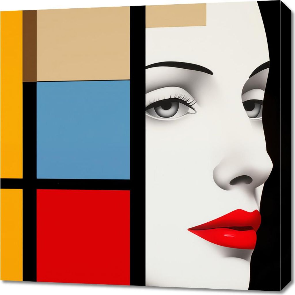 Bild 70x70cm Geometrischer Blick in die Ferne