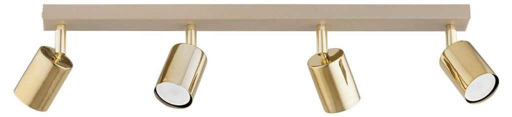 KAR-LIGHTING Spotbalken 4‑flammig Gold, Metall – Produktbild 