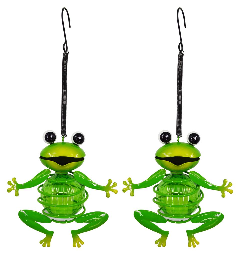 2er-Set Solar-/Deko-/Hängeleuchte "FROSCH" H: 20cm, Lampe Produktbild 