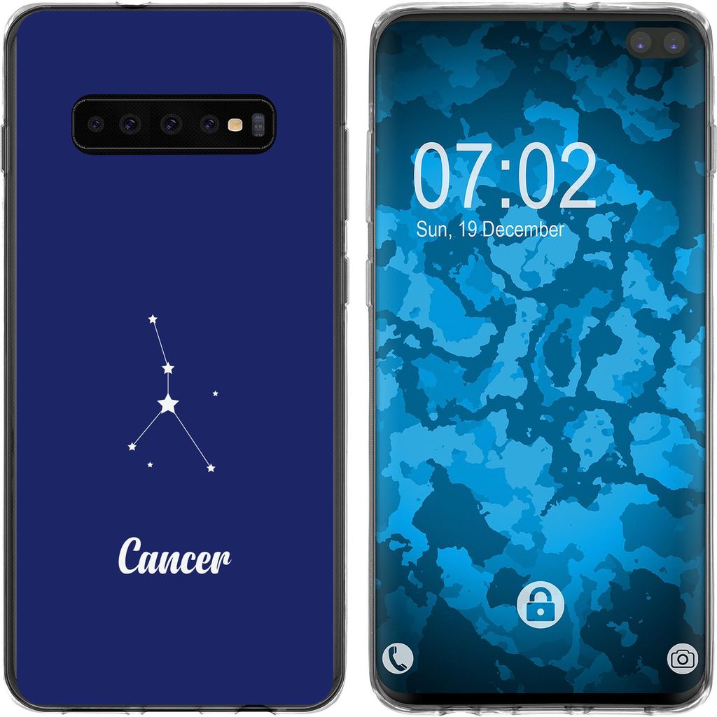 PhoneNatic Case kompatibel mit Samsung Galaxy S10 Plus Silikon-Hülle SternzeichenCancer M3