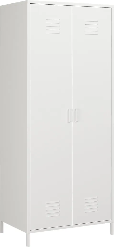 Armoire de rangement en métal blanc Seinäjoki 180 cm pour la maison