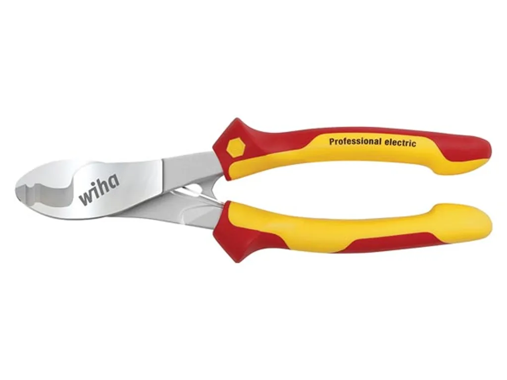 Coupe-câble d'électricien Wiha 210 mm pour installation électrique pro