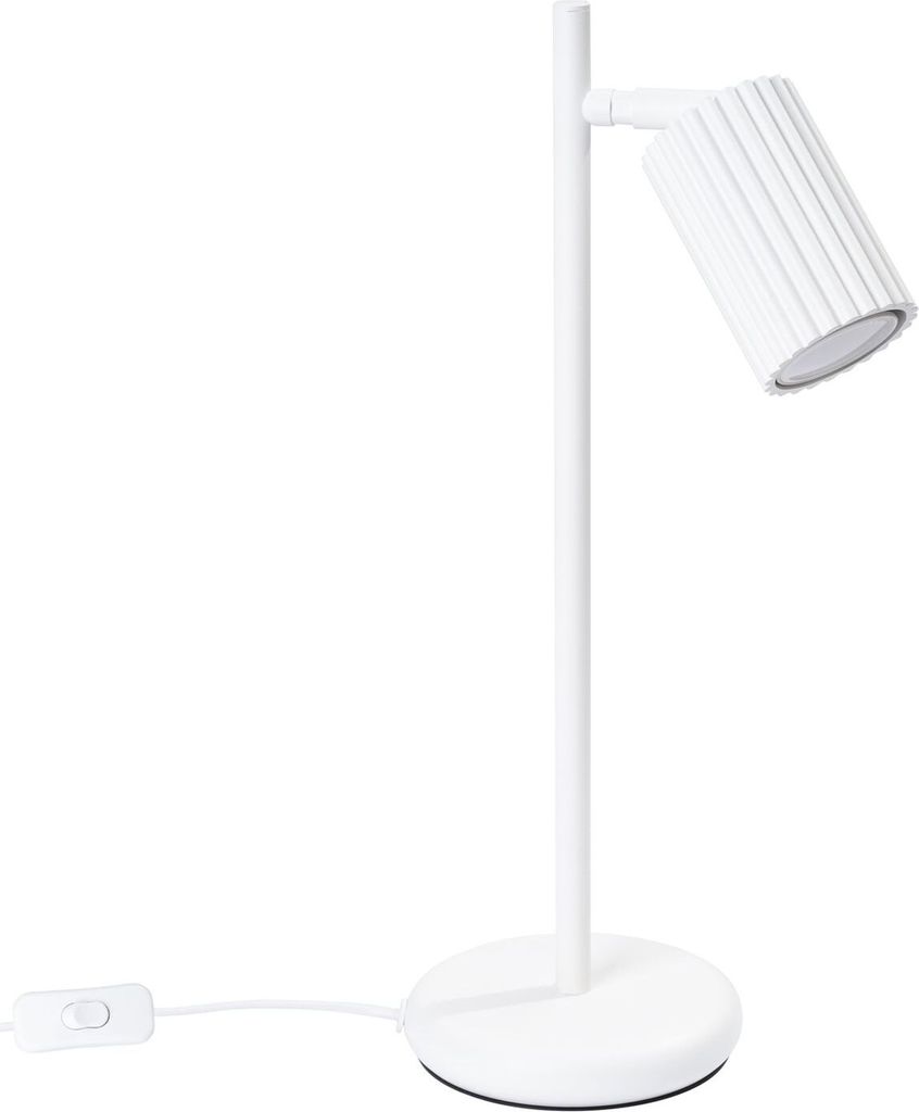 Schreibtischlampe Aluminium GU10 43 cm verstellbar Weiß Modern Nachttischleuchte