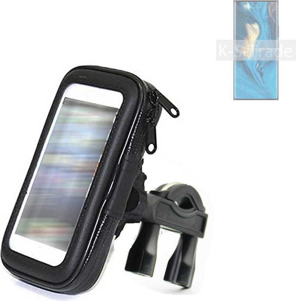 K-S-Trade Fahrrad-Halterung kompatibel mit nubia Z30 Pro Handy-Halterung Halter Lenkstange Fahrradhalterung Motorrad Bike Mount Wasserabweisend