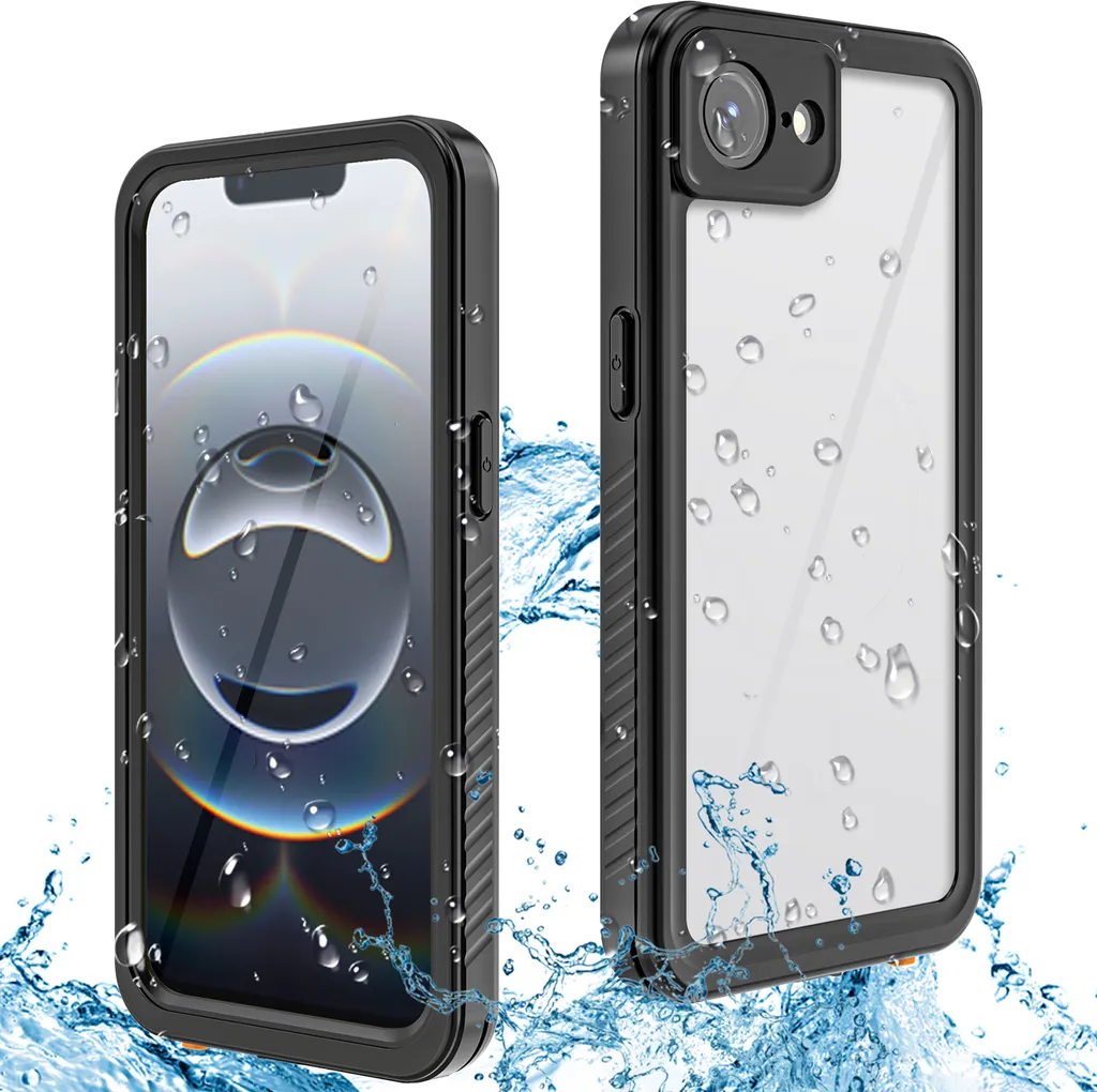 Cover iPhone 16e Subacquea IP68 | Case Rugged Militare Nero