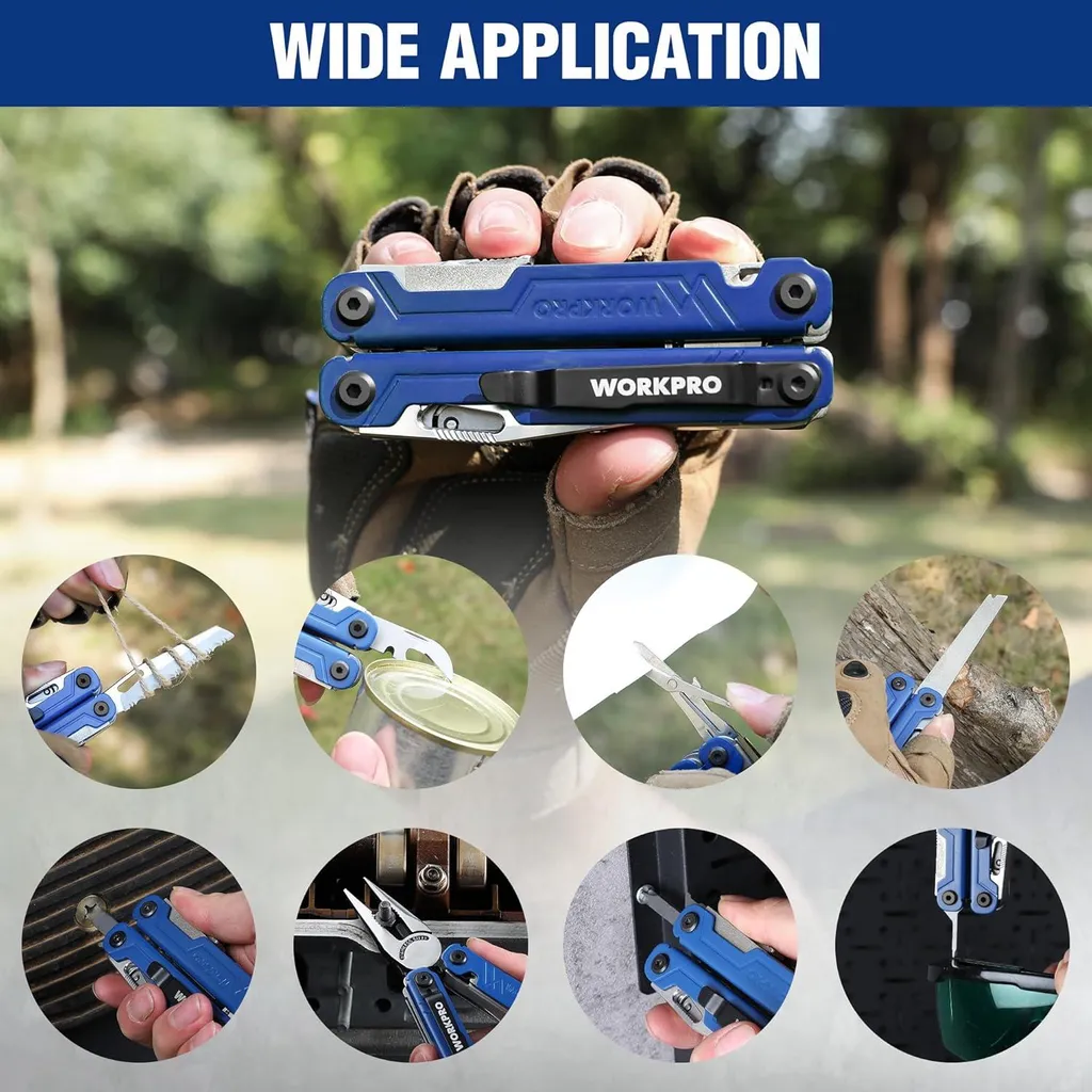 Outil Multifonction Camping et Bricolage 18 en 1 - Kit de Survie Inox
