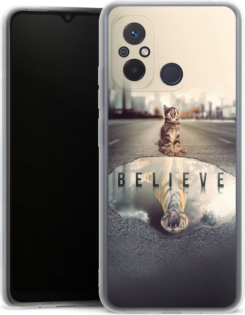 DeinDesign Handyhülle für Xiaomi Redmi 12C Silikon Hülle Case Smartphone Schutzhülle Motivation Tiere Tiger