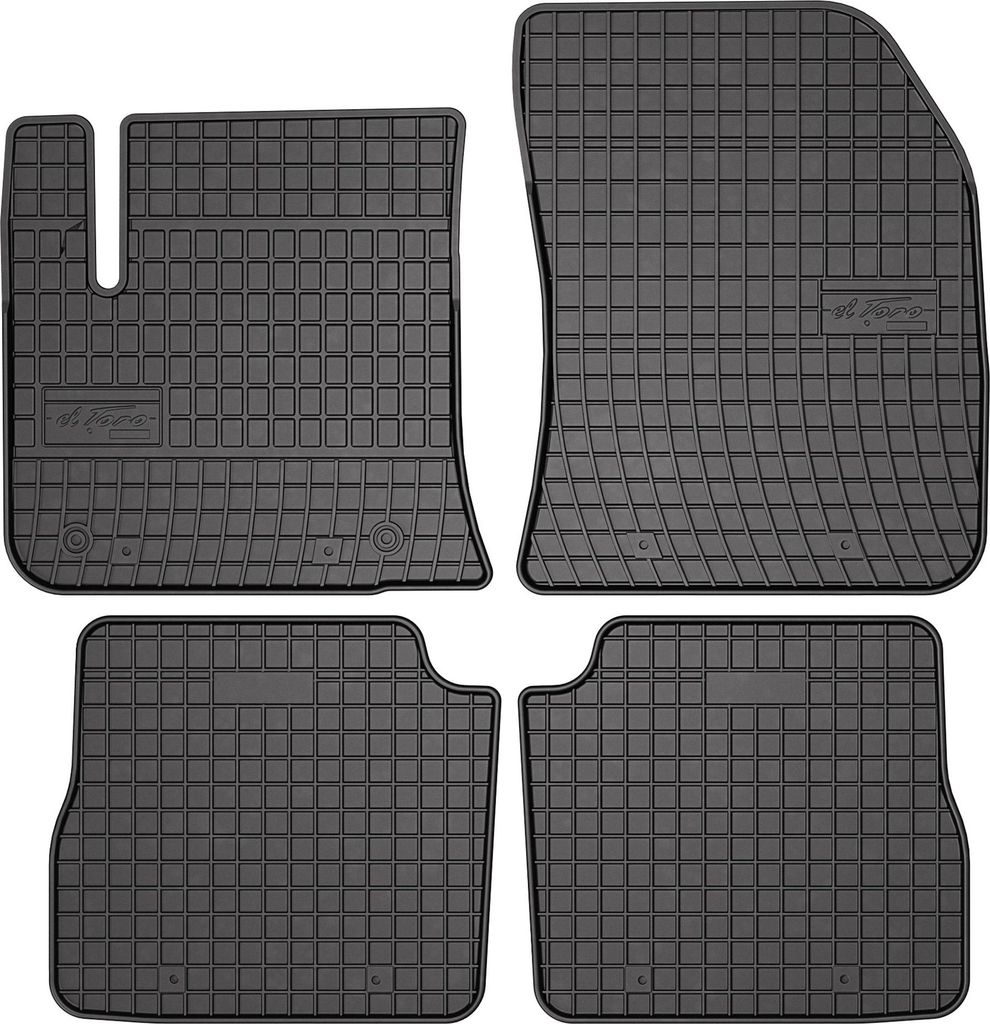 Fußmatten Gummimatten für Citroen e-C4 2020-2025 Gummi Schwarz 4 tlg